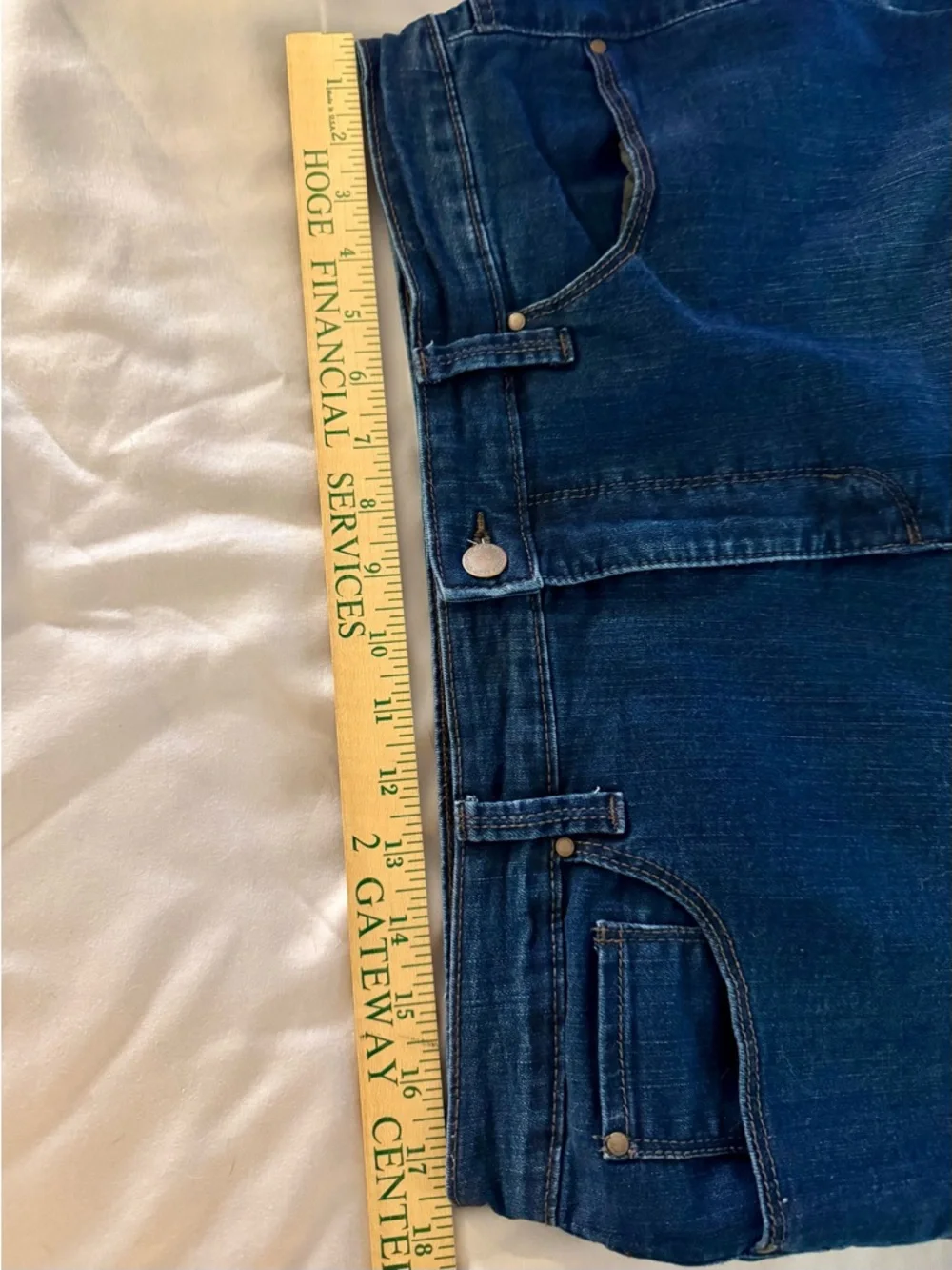 Macy’s Charter Club Lexington Straight Dark Wash Straight Leg Jeans Size 14 - Picture 6 of 10